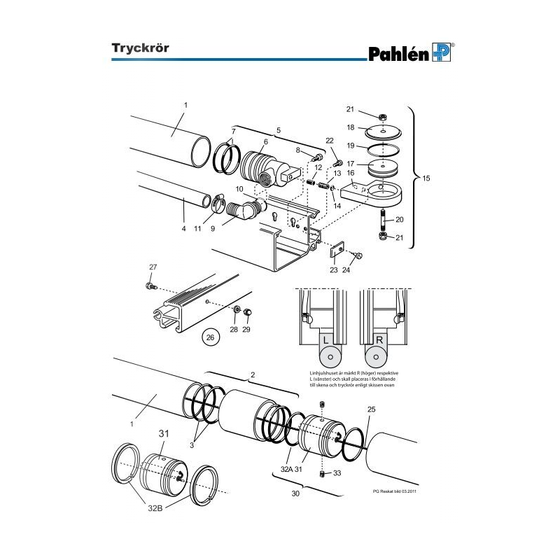 Sprängskiss Tryckrör Poolguard Sprängskiss Tryckrör Poolguard